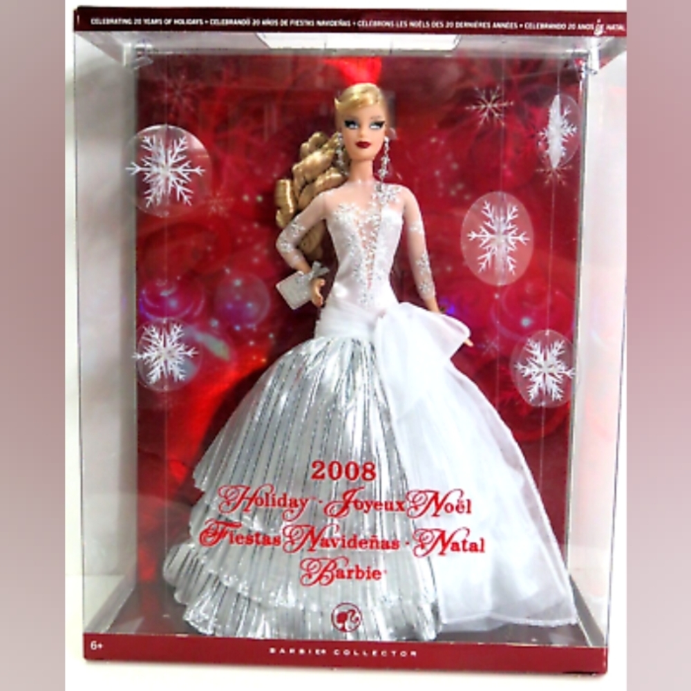 2008 Holiday Barbie Doll - Multi-Lingual Box, 2008 Mattel N5862, NRFB
